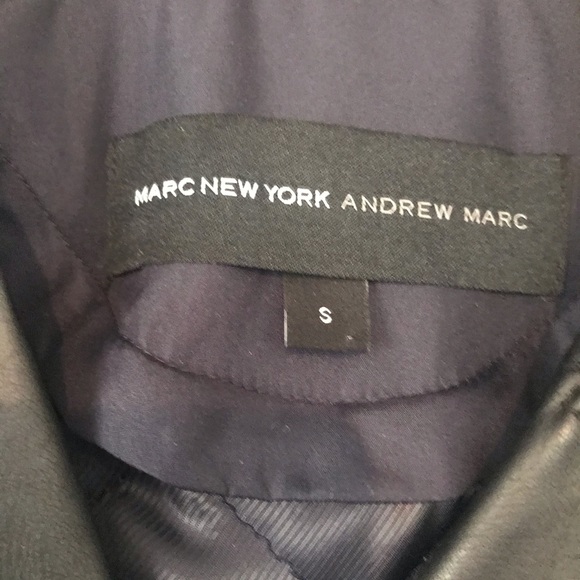 Andrew Marc Blue Trench Coat S - Picture 4 of 8